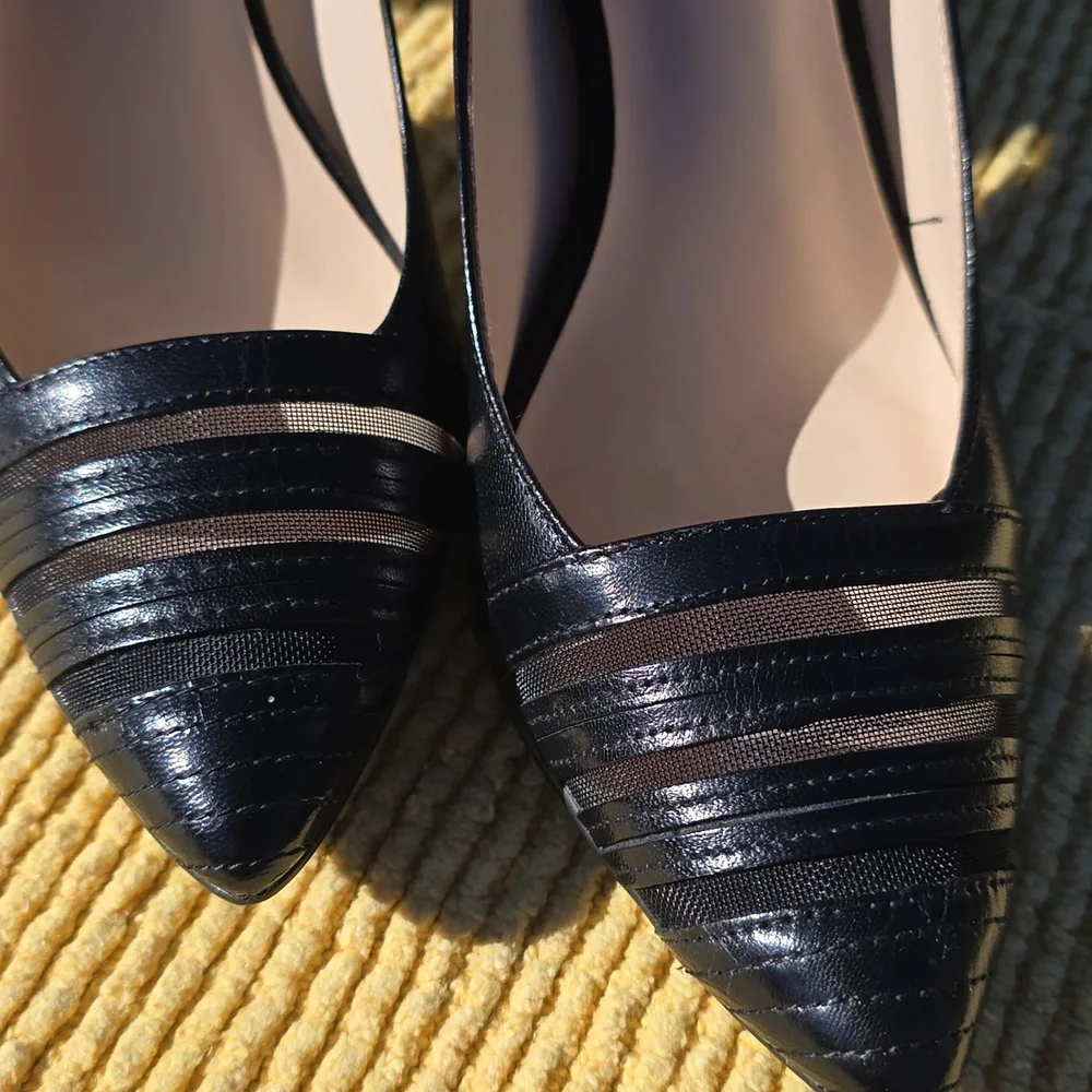 NINE WEST Black Leather Heels - Picture 3 of 10